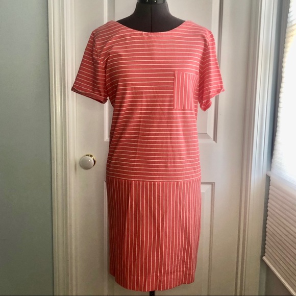 J. Crew Factory Striped T-Shirt Dress Size L NWT - Picture 4 of 5